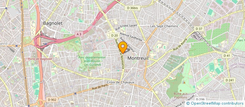 localisation de l'entreprise SAM PRO TEX à MONTREUIL