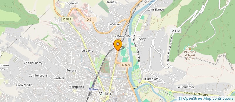 localisation de l'entreprise SAM SEGALA à MILLAU