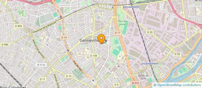 localisation de l'entreprise SAM TRANSPORT ET FILS à GENNEVILLIERS