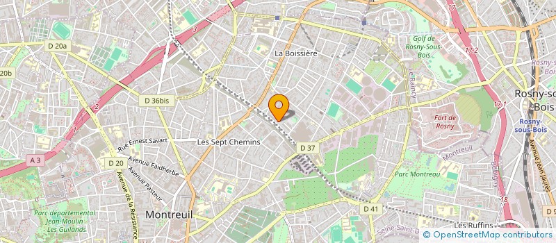localisation de l'entreprise SAM TRANSPORTS à MONTREUIL
