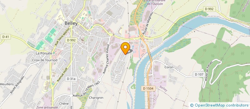 localisation de l'entreprise SAMACOFREL  BELLEY