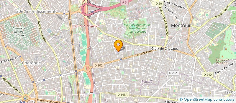localisation de l'entreprise SAMAR SERVICES à BAGNOLET