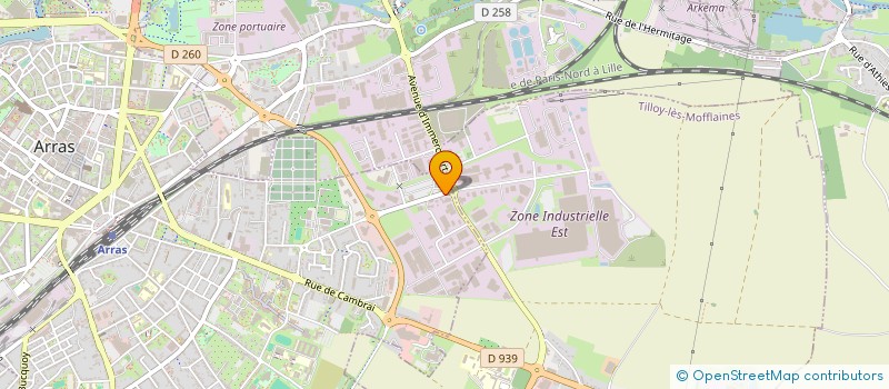 localisation de l'entreprise SAMARIS AUTOMOBILES à ARRAS