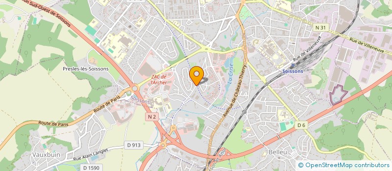 localisation de l'entreprise SAMATEX à SOISSONS
