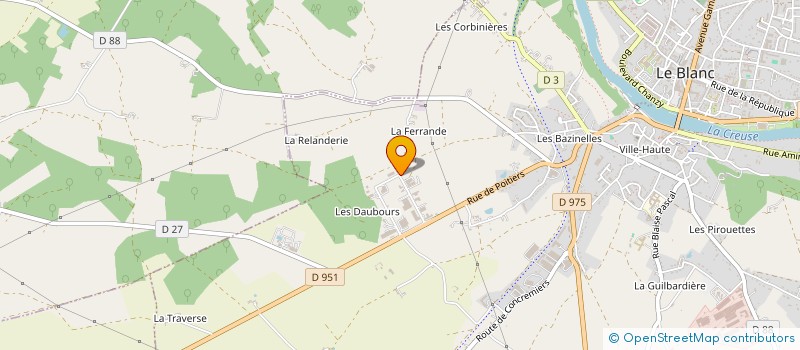 localisation de l'entreprise SAMB à LE BLANC