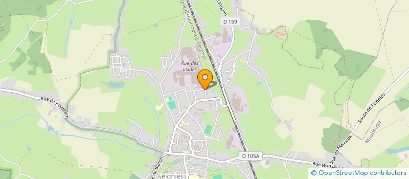 localisation de l'entreprise SAMBRE ET MEUSE à FEIGNIES