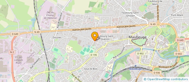 localisation de l'entreprise SAMBRE MENUISERIE à MAUBEUGE