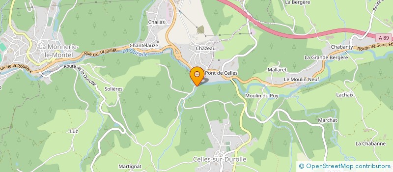 localisation de l'entreprise SAMEP OUTILLAGE à CELLES-SUR-DUROLLE