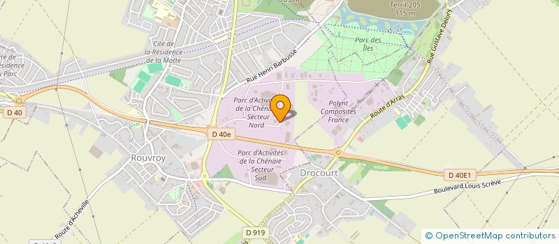 localisation de l'entreprise SAMIT à ROUVROY