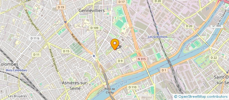 localisation de l'entreprise SAMKOR à GENNEVILLIERS
