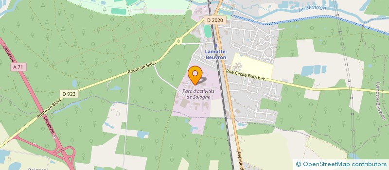 localisation de l'entreprise SAMMODE RESEARCH AND INNOVATION CENTER - SRIC  LAMOTTE-BEUVRON