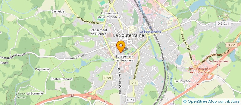 localisation de l'entreprise SAMOTHRACE à LA SOUTERRAINE