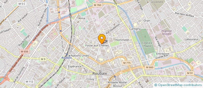 localisation de l'entreprise SAMRETHPHON  ROUBAIX