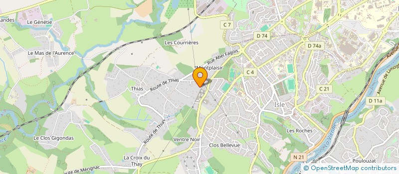 localisation de l'entreprise SAMS à ISLE