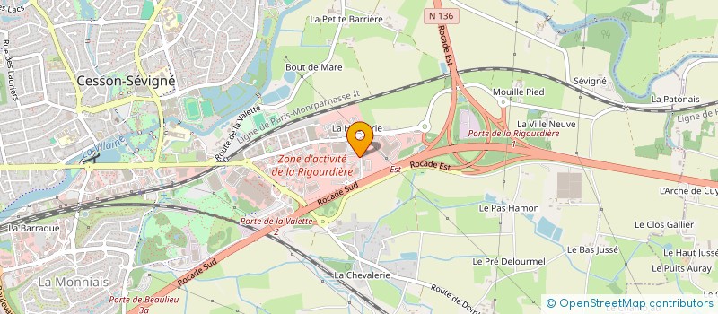 localisation de l'entreprise SAMSIC EMPLOI CENTRE VAL DE LOIRE TOURS  CESSON-SEVIGNE