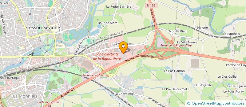 localisation de l'entreprise SAMSIC INTERIM BREST  CESSON-SEVIGNE