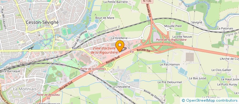 localisation de l'entreprise SAMSIC PROPRETE URBAINE  CESSON-SEVIGNE