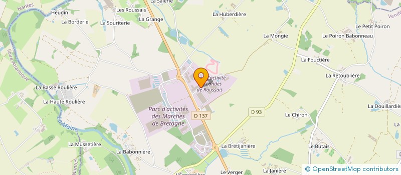 localisation de l'entreprise SAMUEL BOSSARD PAYSAGISTE à MONTAIGU-VENDEE