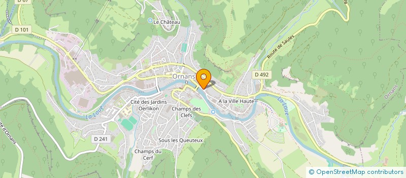 localisation de l'entreprise SAMUEL COIFFURE  ORNANS