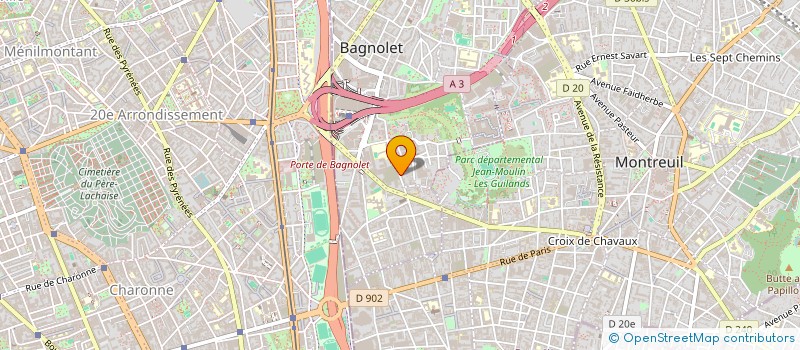 localisation de l'entreprise SAN à BAGNOLET