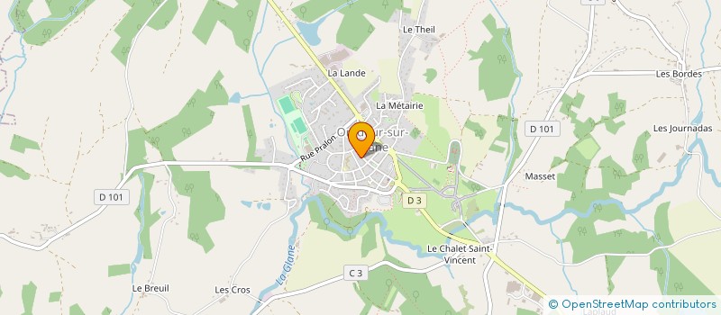 localisation de l'entreprise SANALY à ORADOUR-SUR-GLANE
