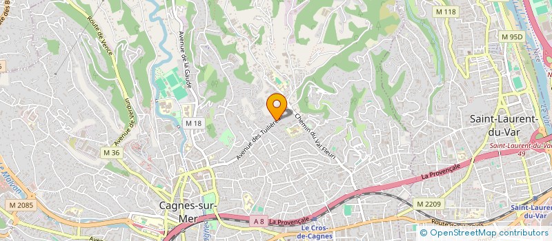localisation de l'entreprise SANAMA à CAGNES-SUR-MER