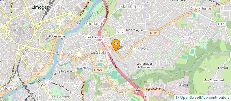 localisation de l'entreprise SANAR 87 à PANAZOL