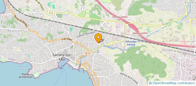 localisation de l'entreprise SANARY CHARPENTES à SANARY-SUR-MER