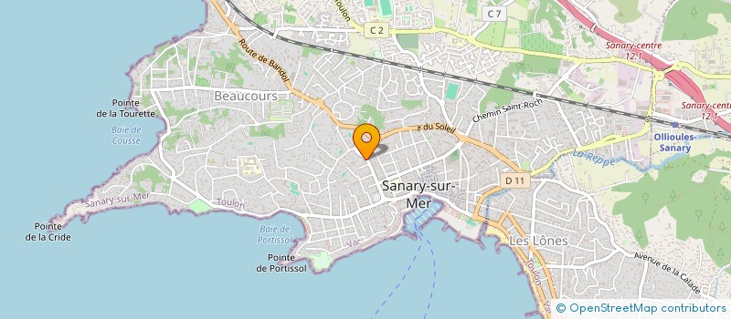 localisation de l'entreprise SANARY COIFF' à SANARY-SUR-MER