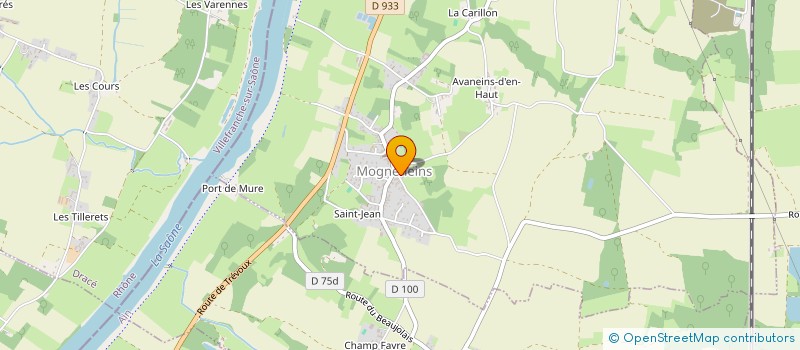 localisation de l'entreprise SANAVRIN  MOGNENEINS