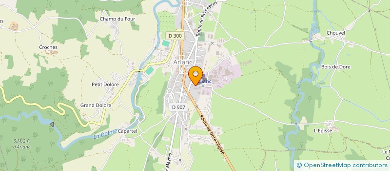 localisation de l'entreprise SANCY DEVELOPPEMENT  ARLANC