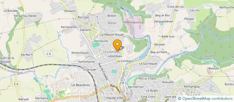 localisation de l'entreprise SANDHALIE  QUIMPERLE