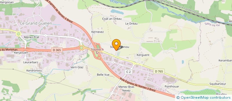 localisation de l'entreprise SANDIE GIACOMELLI SAS à SAINT-EVARZEC