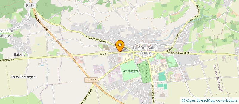 localisation de l'entreprise SANDIMIN à LA COTE-SAINT-ANDRE