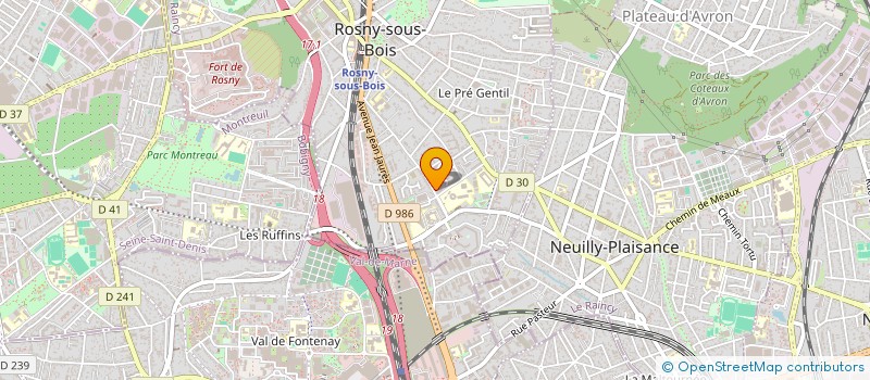 localisation de l'entreprise SANDRA à ROSNY-SOUS-BOIS