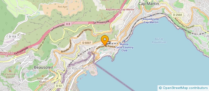 localisation de l'entreprise SANDRILLA à ROQUEBRUNE-CAP-MARTIN