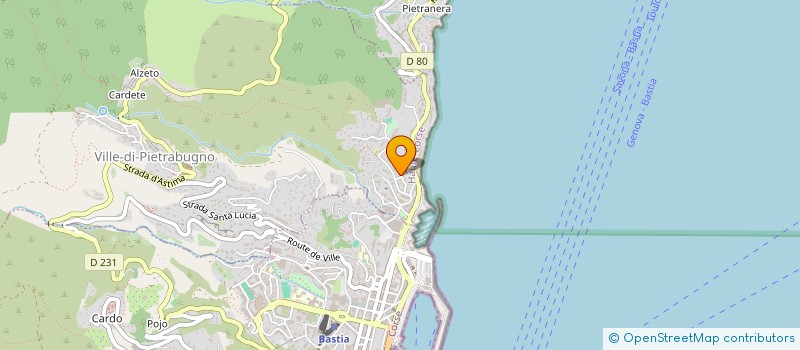 localisation de l'entreprise SANDRINE à BASTIA