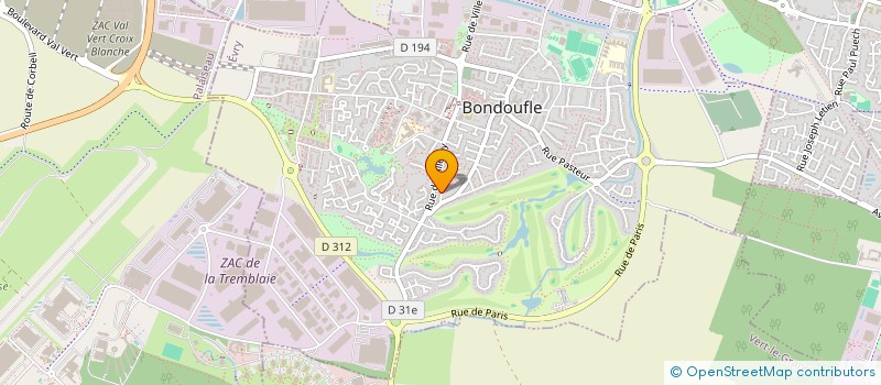 localisation de l'entreprise SANDRINE BOURGUIGNON EXPERTISE  BONDOUFLE