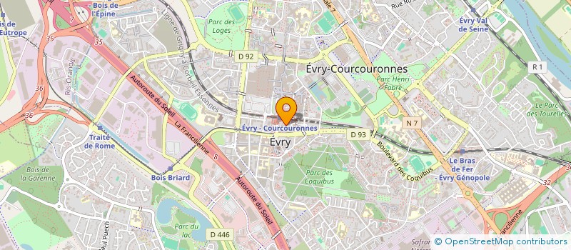 localisation de l'entreprise SANDRINE EXPRESS à EVRY-COURCOURONNES