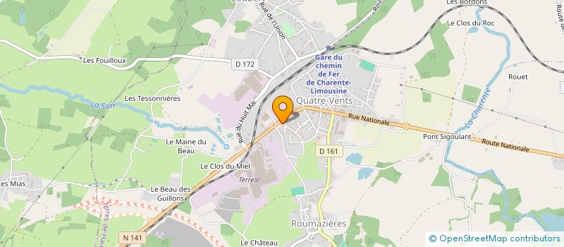 localisation de l'entreprise SANDRINE LALIEVE à TERRES-DE-HAUTE-CHARENTE