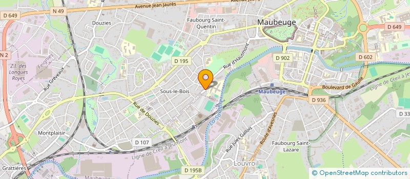 localisation de l'entreprise SANDRO'STYL  MAUBEUGE