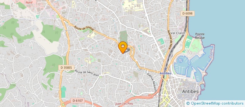 localisation de l'entreprise SANDVAL à ANTIBES