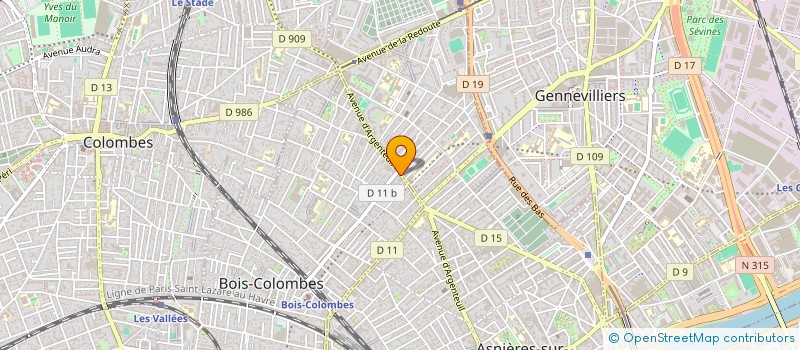 localisation de l'entreprise SANDWICH'CLUB à BOIS-COLOMBES
