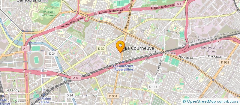 localisation de l'entreprise SANDWICHERIE LE NOSTRA SARL à LA COURNEUVE