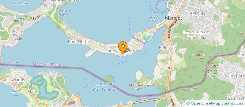 localisation de l'entreprise SANDY-GROUND ON THE MOVE ADVANCING IN HELPING PEOPLE à SAINT MARTIN