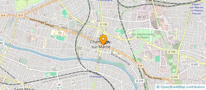 localisation de l'entreprise SANDYLILI SARL à CHAMPIGNY-SUR-MARNE