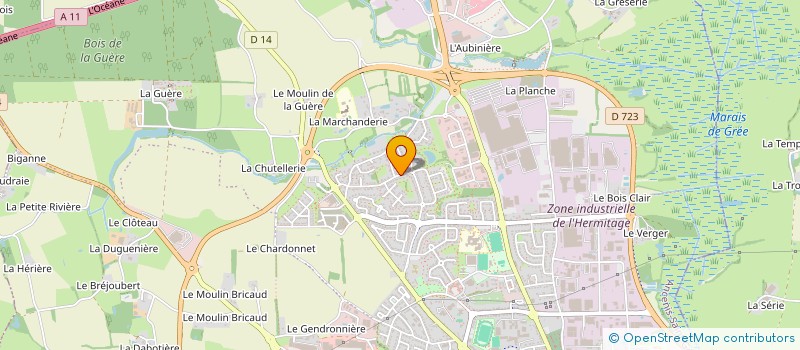 localisation de l'entreprise SANDYTECH à ANCENIS-SAINT-GEREON