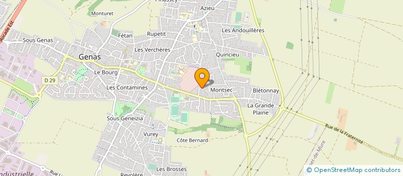 localisation de l'entreprise SANERGIES ENTREPRISES à GENAS
