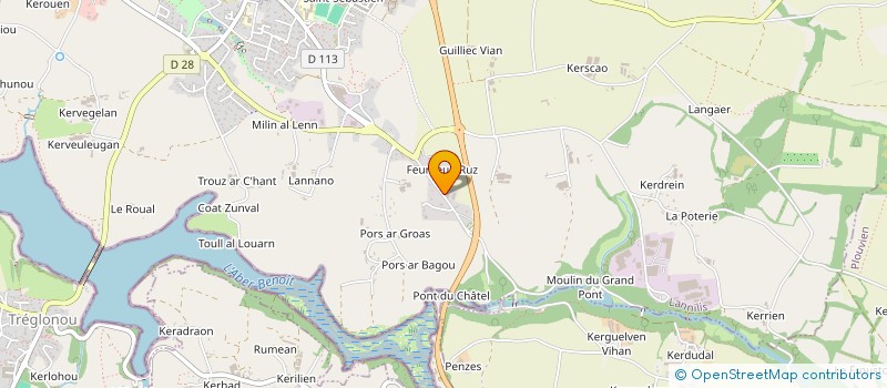 localisation de l'entreprise SANEX BRETAGNE  LANNILIS