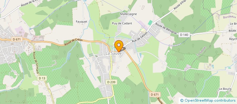 localisation de l'entreprise SANFOURCHE  LA SAUVE